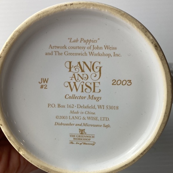 Lang and Wise “Lab Puppies” mug - Picture 3 of 8